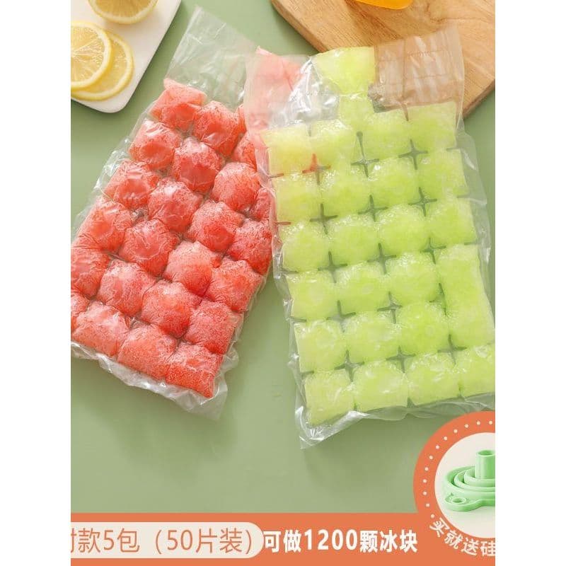 Saco de gelo descartável auto-vedação molde de gelo doméstico paixão frutas bandeja de gelo bebida fria Freezer molde de