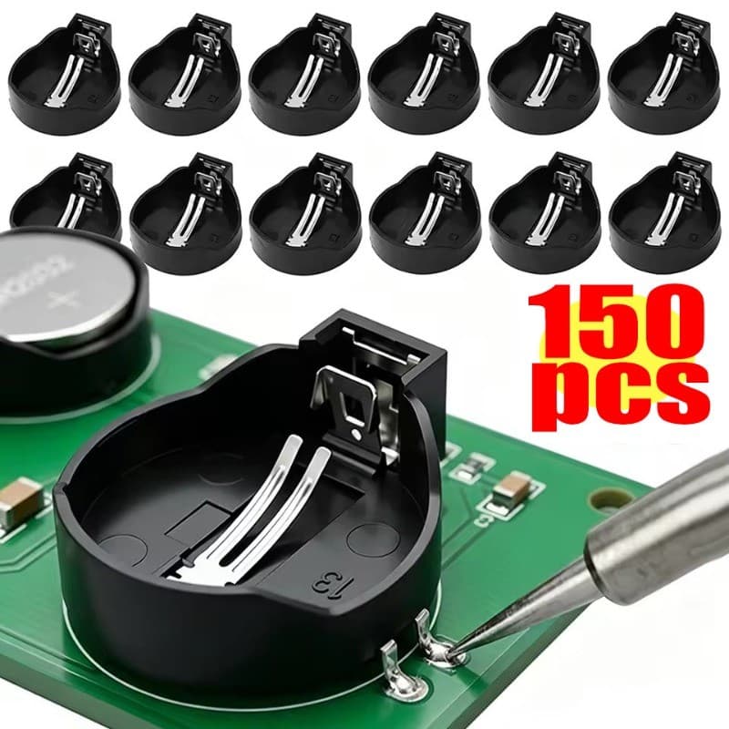 Suporte De Bateria CR2032 150/90/30 Unidades-Soquete Resistente A Altas Temperaturas-Dispositivo Eletrônico De Projetos