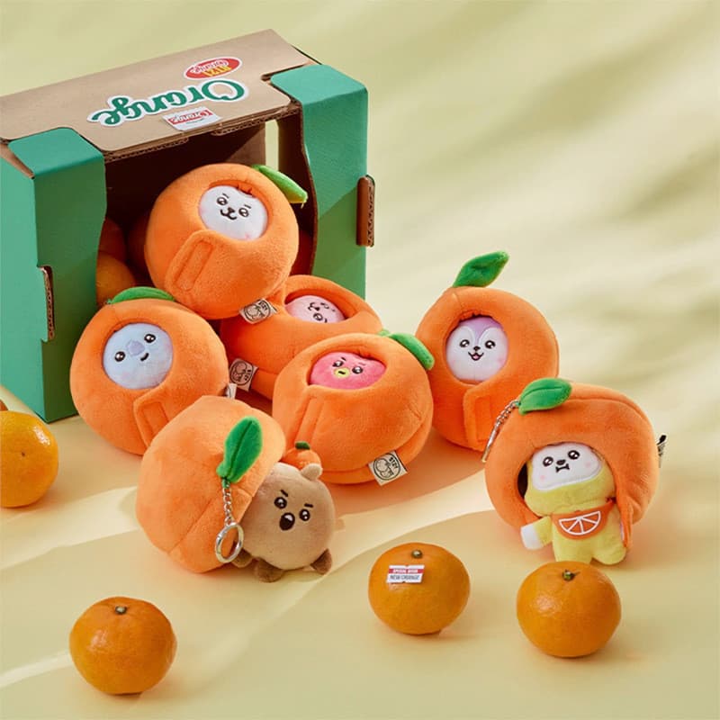 Coreano Popular Dos Desenhos Animados Série Laranja Pendente Boneca Saco Decoração Chaveiro Presente Estilo Casal Bens D