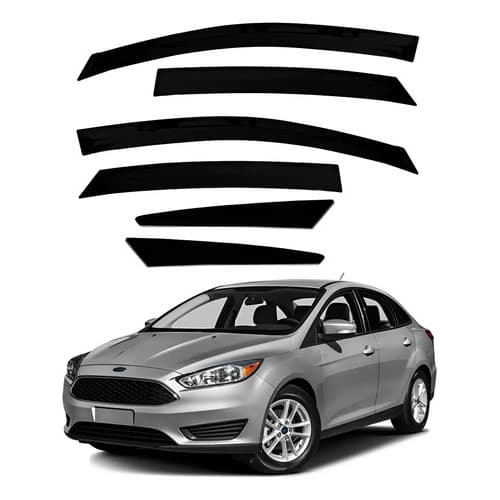 Calha De Chuva Fumê Slim Focus Sedan 2014 A 2018 4 Portas