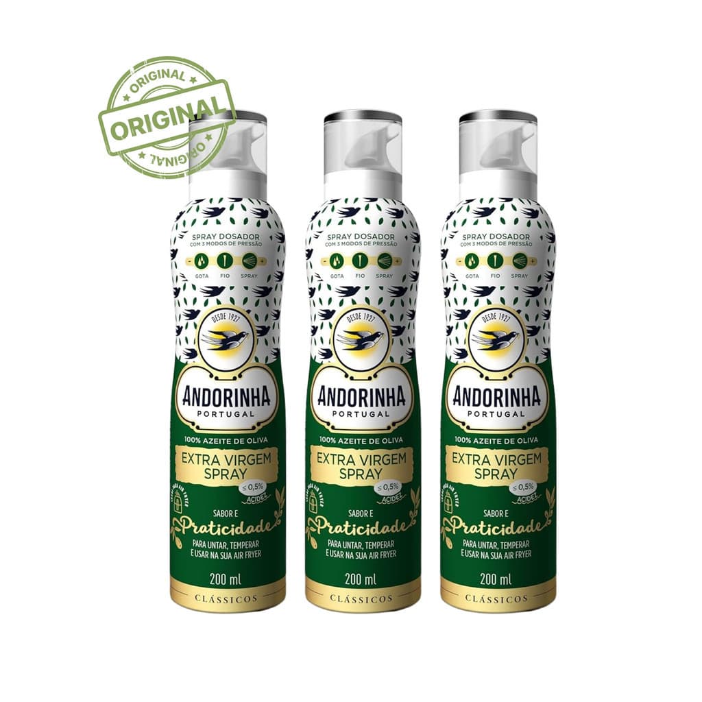 Azeite Spray de Oliva Extra Virgem  Português Andorinha Clássicos Frasco 200ml