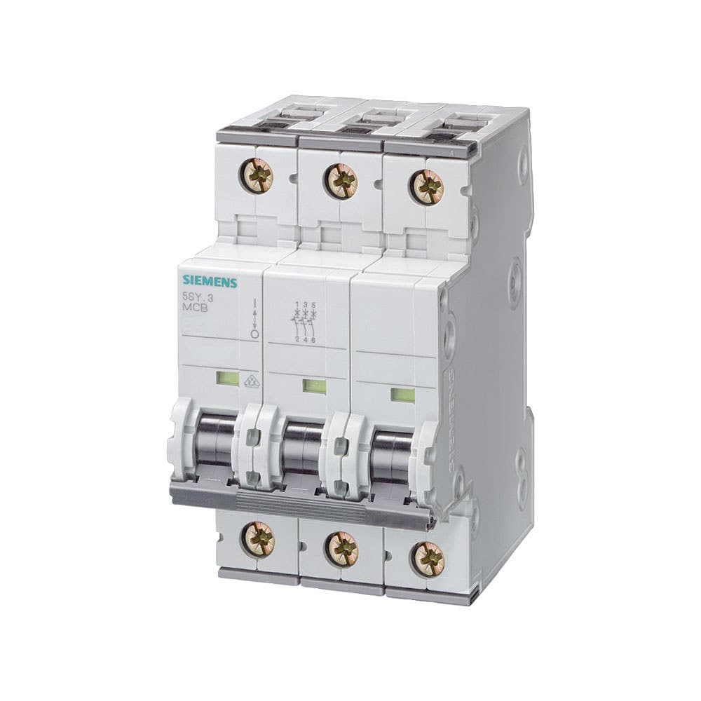Disjuntor Termomagnético Siemens 16A Tripolar Curva C 3 Polos Trilho DIN 5SL1316-7MB