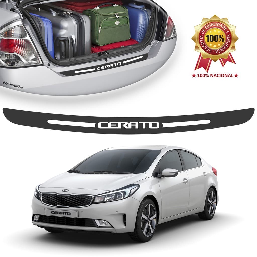 Soleira de Porta Malas Adesivo Protetor Cerato Universal Carro personalizado