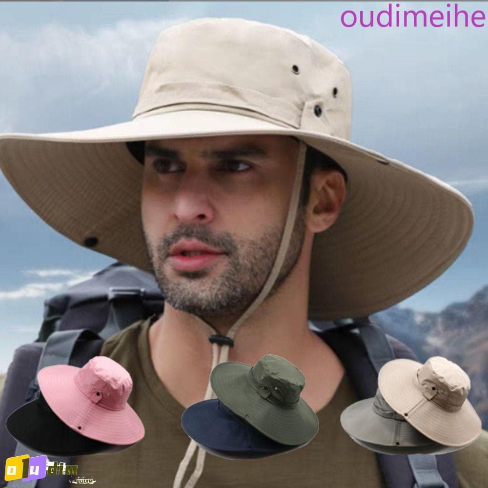 Chapéus De Pesca Ao Ar Livre OUDIMEIHE , Chapéu Balde De Verão De Duas Versões De Aba Grande , Respirável