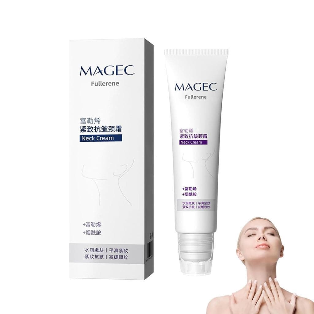 Creme MAGEC, Creme Mágico para Pescoço com Colágeno e Fullereno, Creme para Cuidados com a Pele do Pescoço com Peptídeos