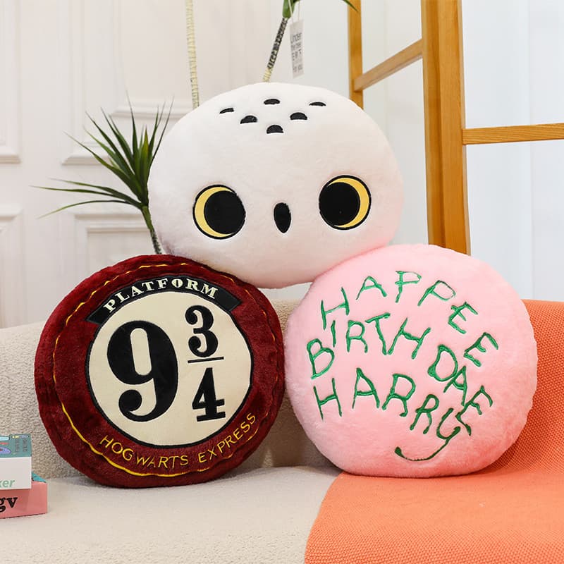 Almofada Brinquedo de Pelúcia Harry, Almofada Bolo de Aniversário Hagrid, Almofada para Cama, Fofo, Produto Colecionável