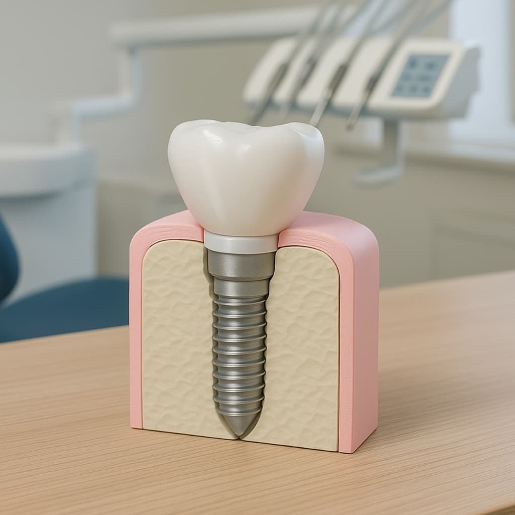 Modelo Anatômico de Implante Dentário Decoração Dentista Dente