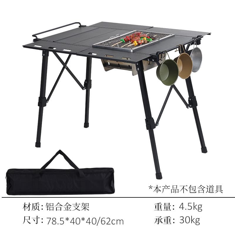 Cadeira de mesa de piquenique de viagem auto-condução expansível multifuncional mesa de acampamento ao ar livre móvel co