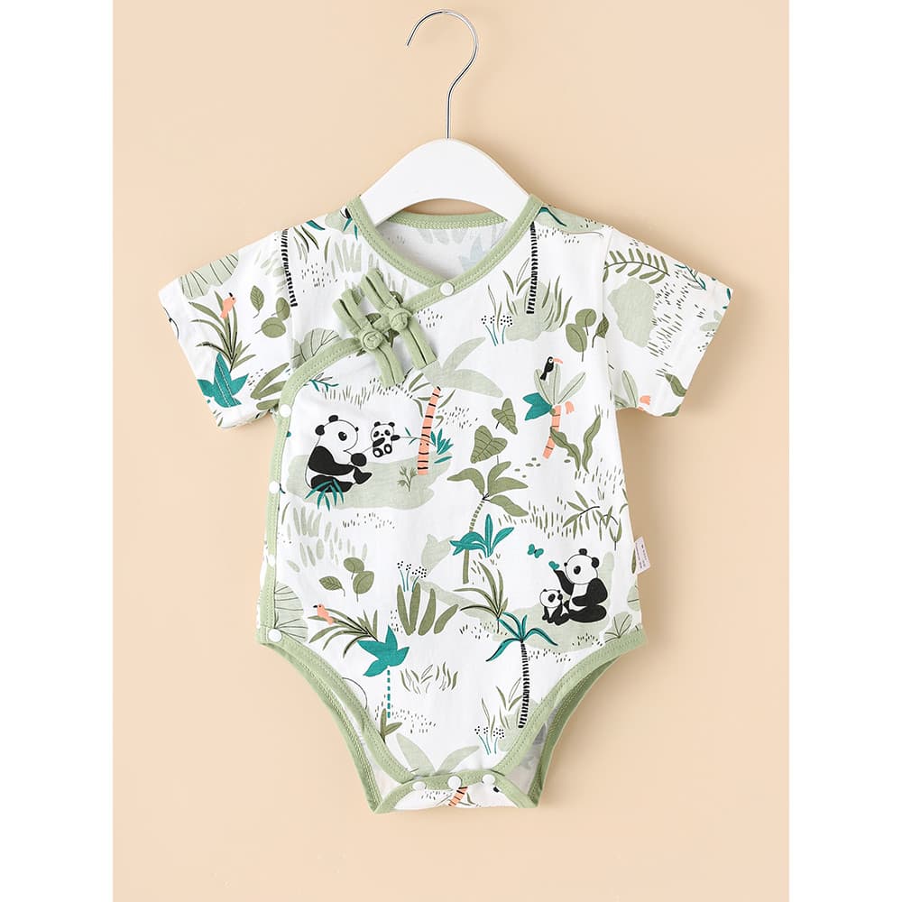 Chuxinguo roupas de bebê macacão verão macacão bebê menino dos desenhos animados estilo chinês recém-nascido novo estilo
