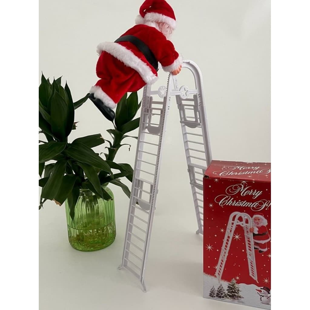 Natal crianças presentes escada escalada Santa criativo pequenos brinquedos automático Flip música cantando presentes em