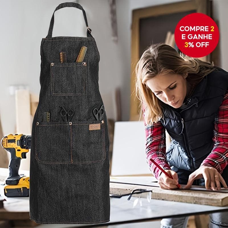 Avental Leve De Ganga Jean Tool Com Bolsos De Lona Encerado À Prova D'água Para Homens E Mulheres Trabalho Ajustável