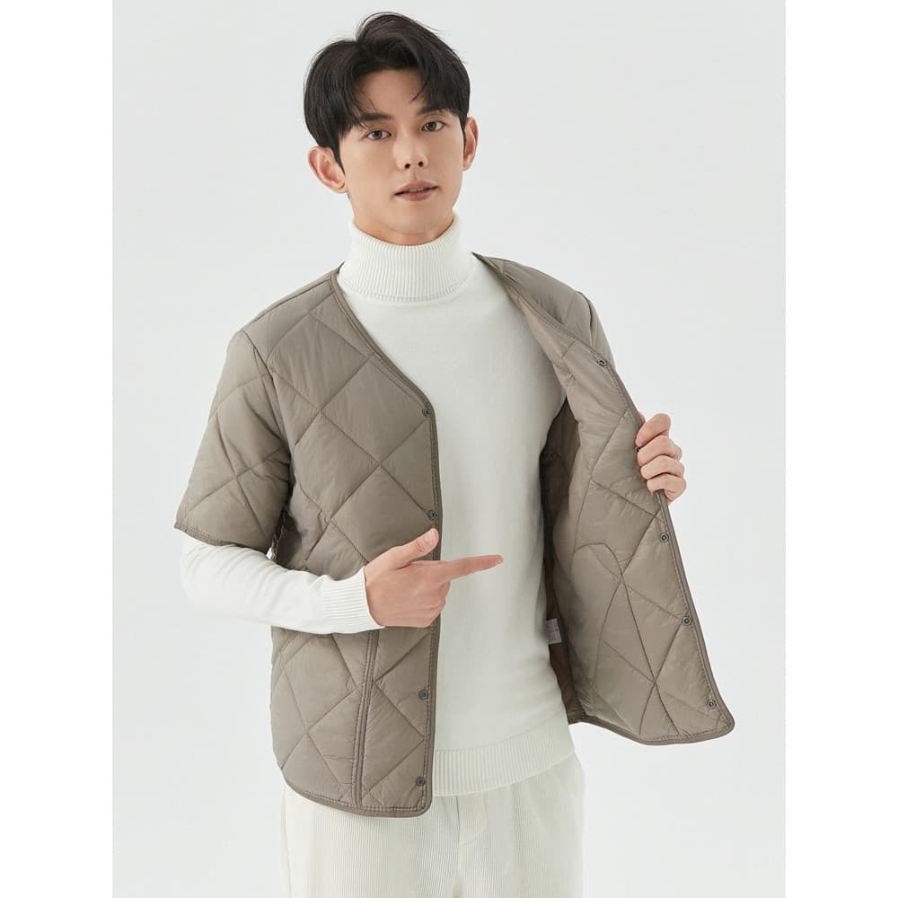 Outono inverno acolchoado jaqueta masculina leve curto fundo para baixo forro de algodão à prova de frio roupa interior