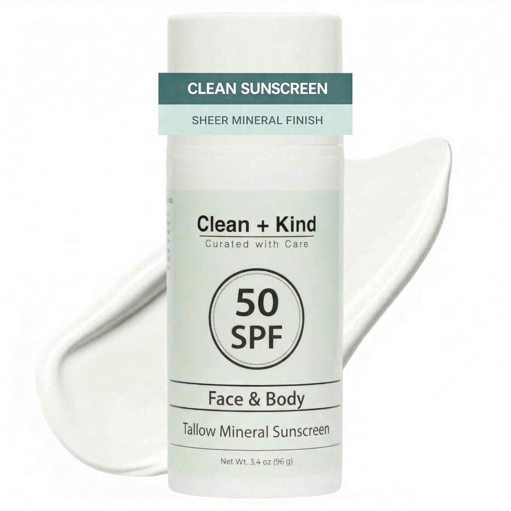 Protetor Solar Tallow SPF 50 com Óxido de Zinco Não Nano – Protetor Solar Mineral, Seguro para os Corais e Não Tóxico pa