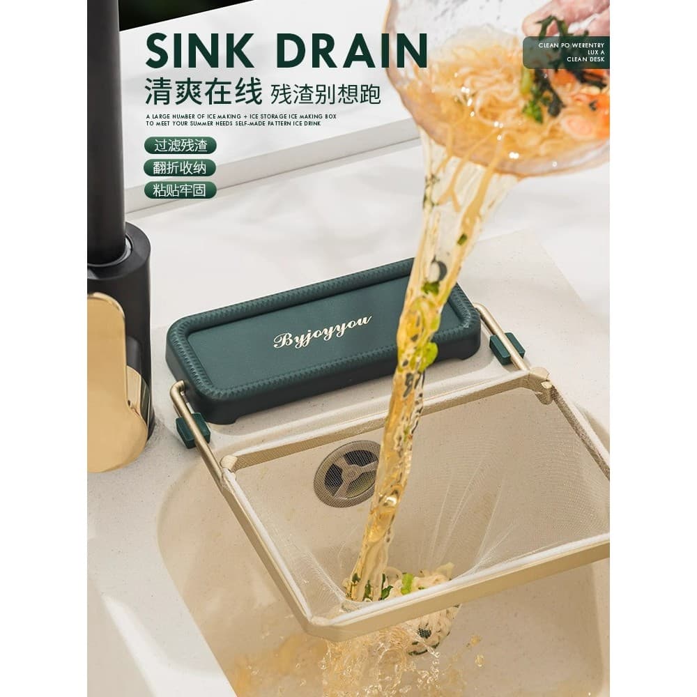 Sopa de Sobras Difícil?Experimente esta rede de armazenamento descartável para rack de drenagem de cozinha com filtro de