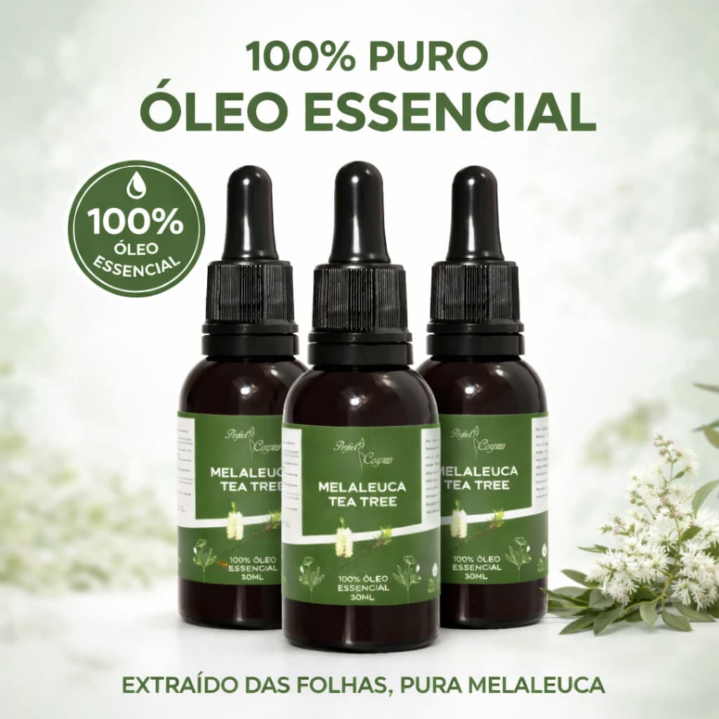 Óleo de Melaleuca 30ml 100% Puro – Autocuidado Natural, Pele e Higiene