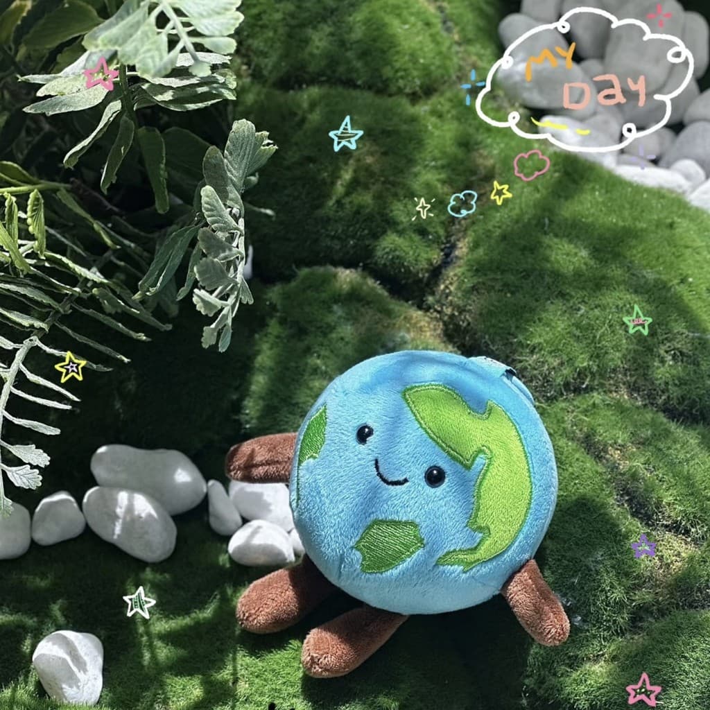 Influenciador estrela pequena terra brinquedo de pelúcia terra saco pingente terra Super fresco boneca lote