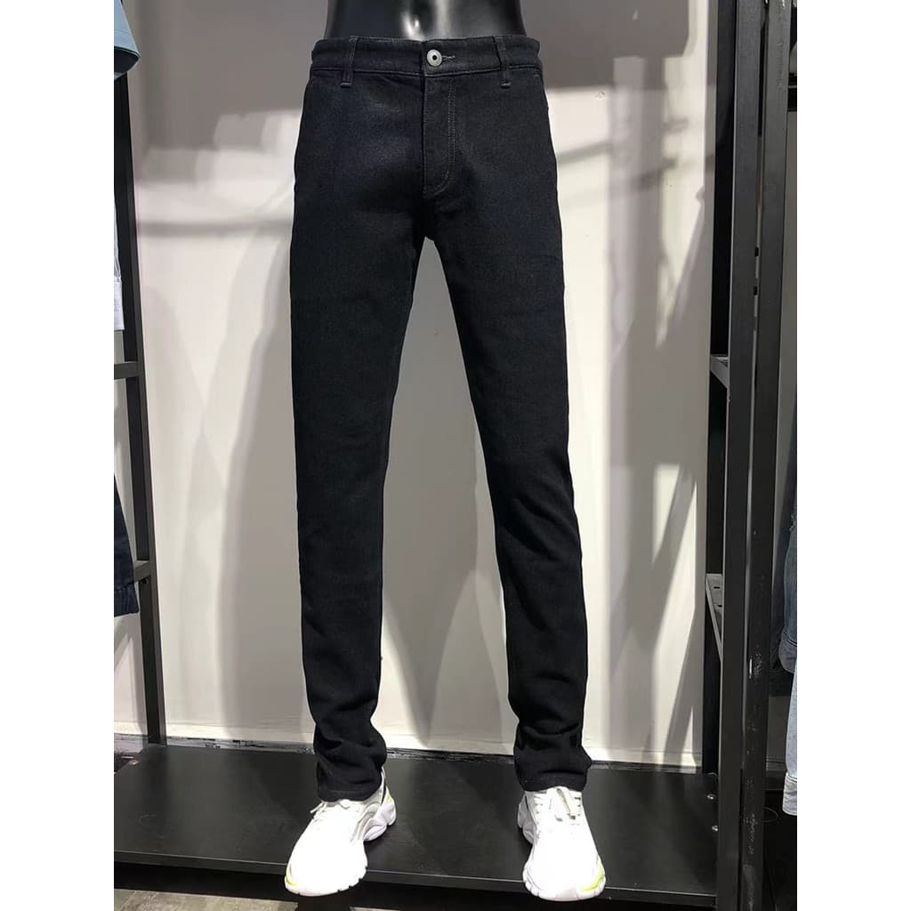 Marca Yushan JJ's Cabinet Removal Jeans Masculinos Outono Inverno Escovado Slim-fit Pequenas Calças de Perna Reta Calças