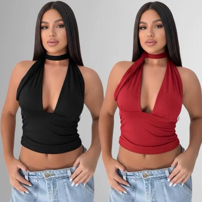 Kit 2 Top Halter de Design Minimalista