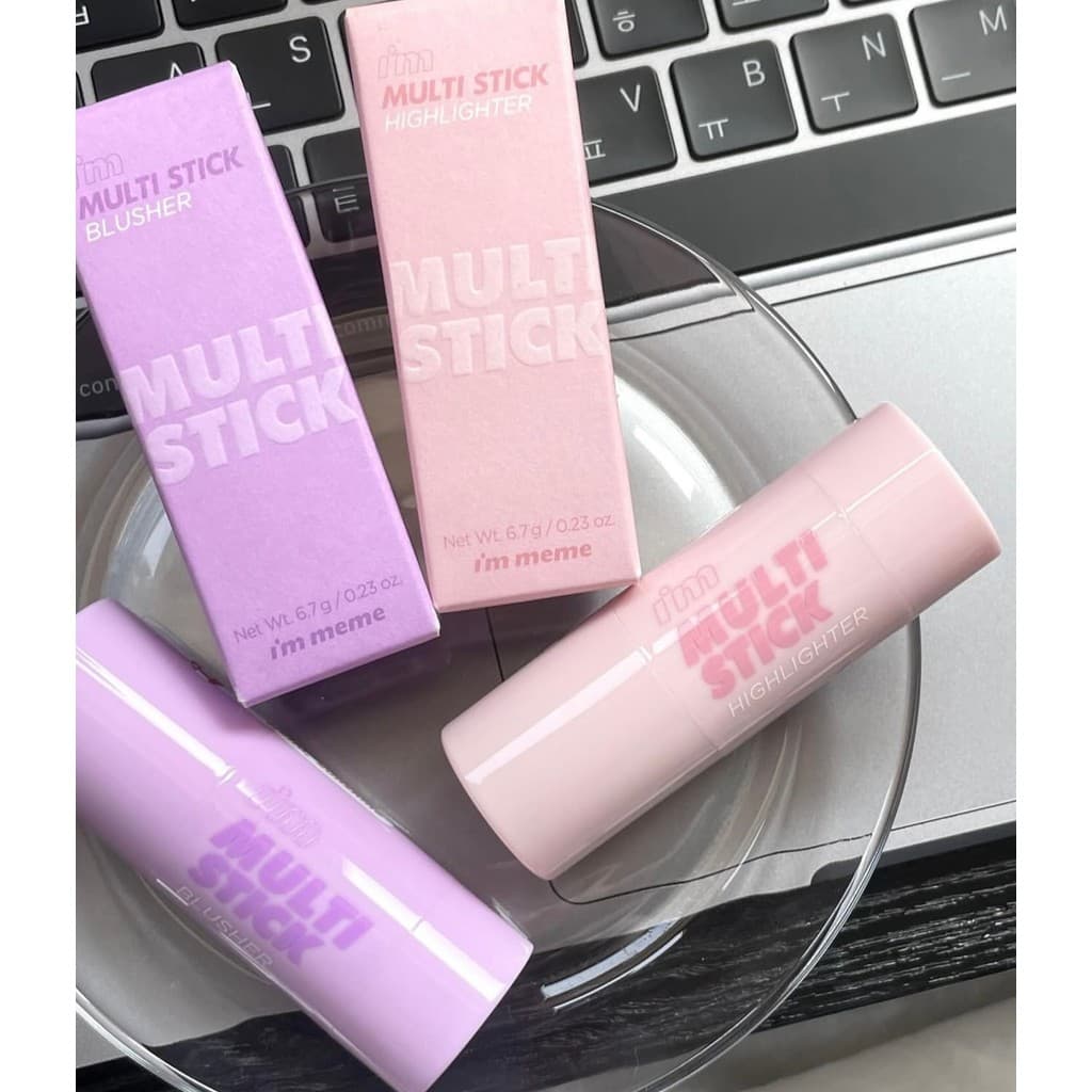 Coreano Immememe Blush Multiuso Stick Creme Roxo Blooming Lilás/Rosa Sol