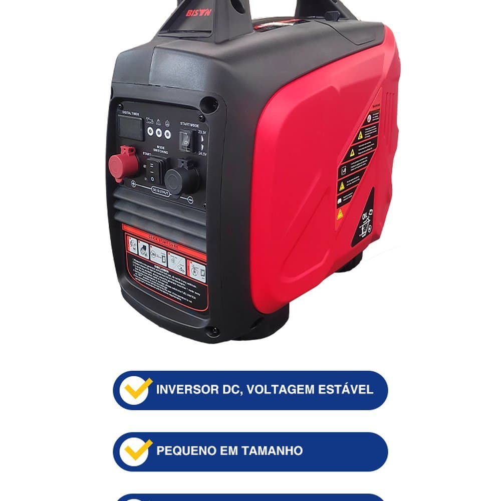Gerador Automotivo Inteligente Caminhão Motorhome Para Bateria 24v 1800w Movido À Gasolina