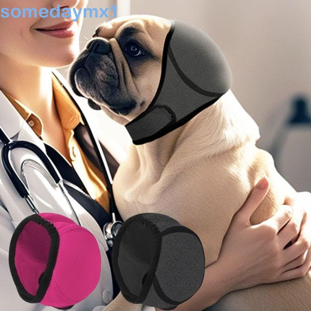 SOMEDAYMX1 Protetor De Orelha Calmante Para Cães , Capas De Cachorro Antirruído Ajustáveis , Protetores Com Redução De R