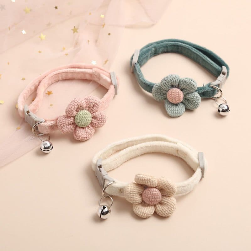 Coleira de sino para animais de estimação, coleira fofa para cachorro e gato, cachorro de pelúcia Universal, Bichon, col