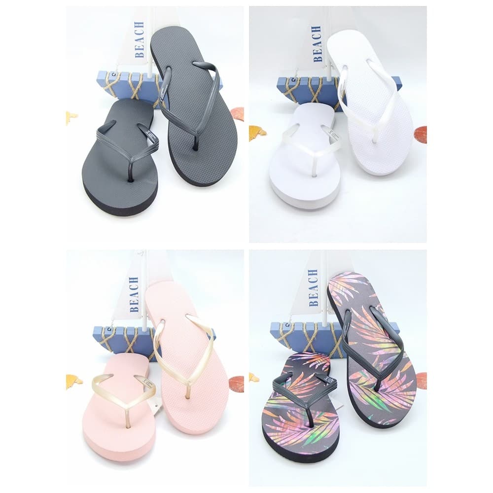 Novo All-Match exterior Wear moda senhoras meninas borracha antiderrapante Flip-Flops sandálias de praia plana viagem pr