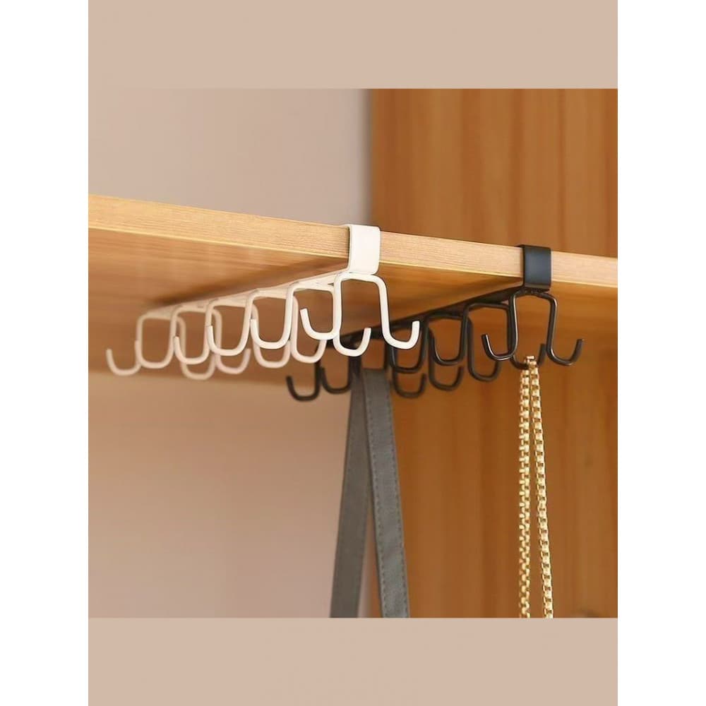 Cabide de armário T B1pq801-Cabinet cabide de armazenamento multifuncional prateleira gancho pendurado suporte de copo d