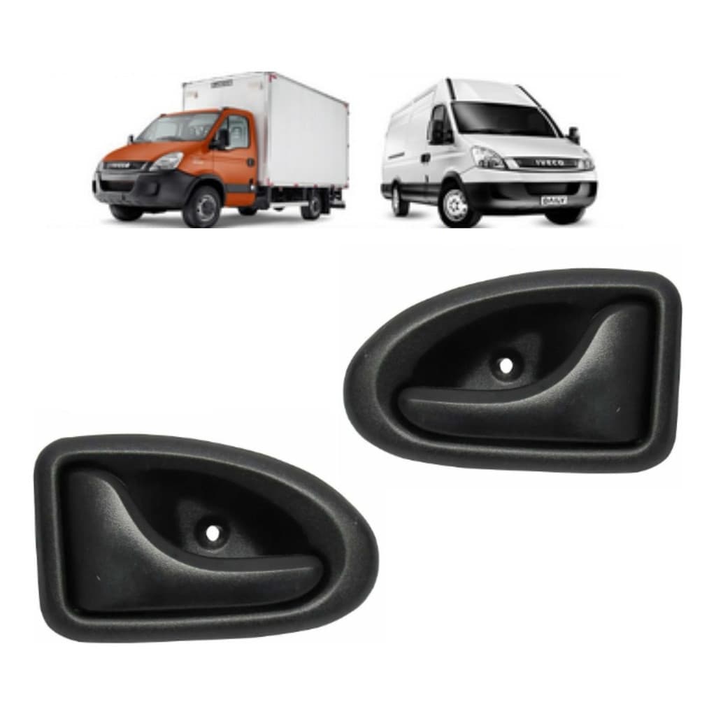 Par Maçaneta Interna Porta Iveco Daily Furgão Preto