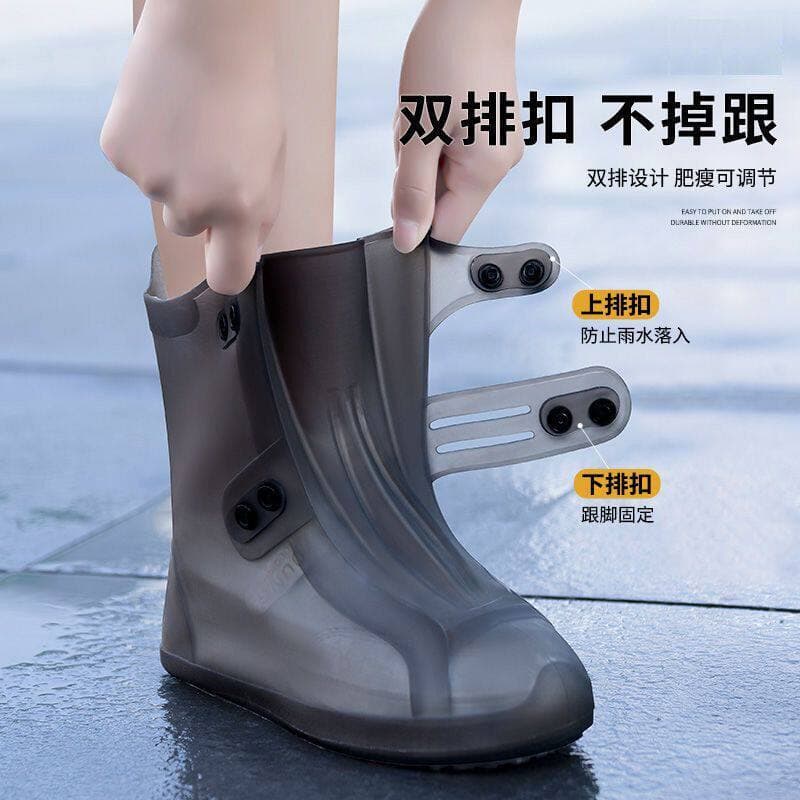 Capa de sapato de chuva antiderrapante à prova d'água para homens e mulheres, capa de sapato para adultos ao ar livre, b