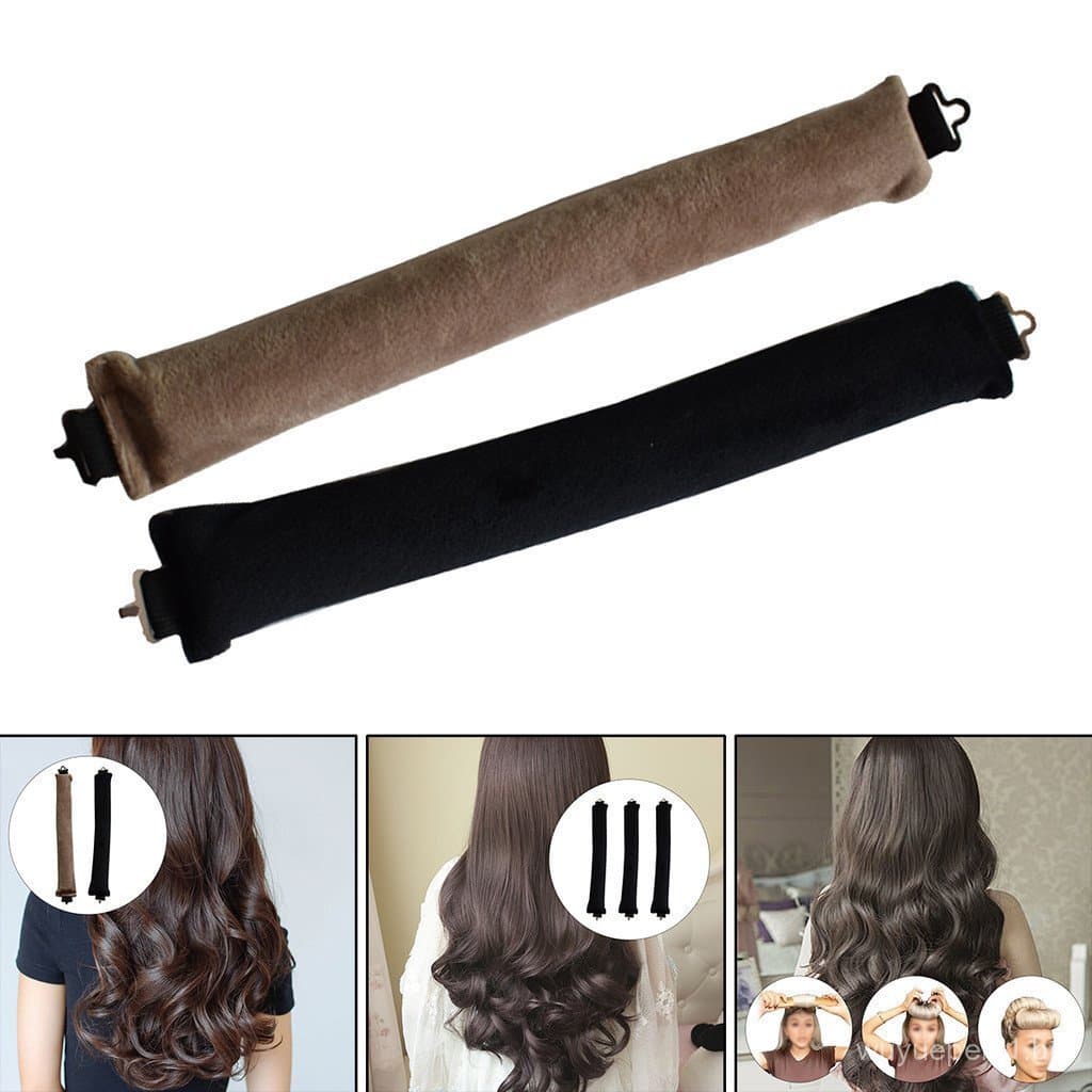 1 Conjunto De Modelador De Cabelo De Veludo Sem Calor , Cachos Preguiçosos Ferramentas De Estilo De Sopro Modeladores