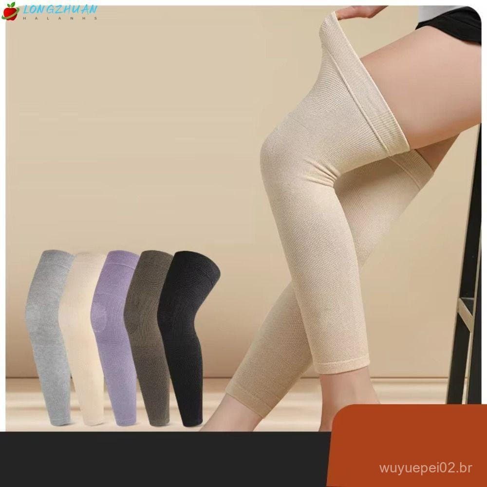 Joelheira De Compressão LONNGZHUAN , Joelheiras Esportivas Elástica , Equipamento De Fitness Cinza Preto Nude