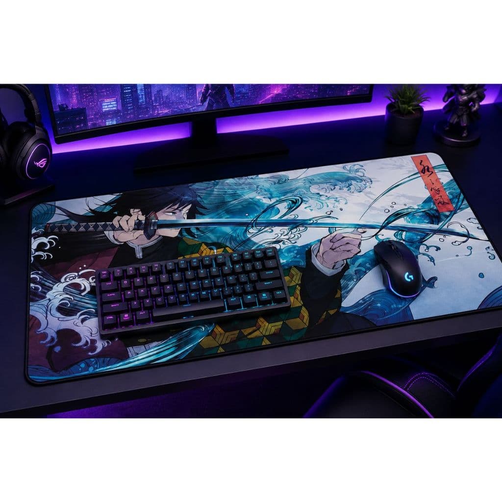 Mouse Pad Gamer Ergonômico com Apoio para Punho Antiderrapante e Confortável Anime