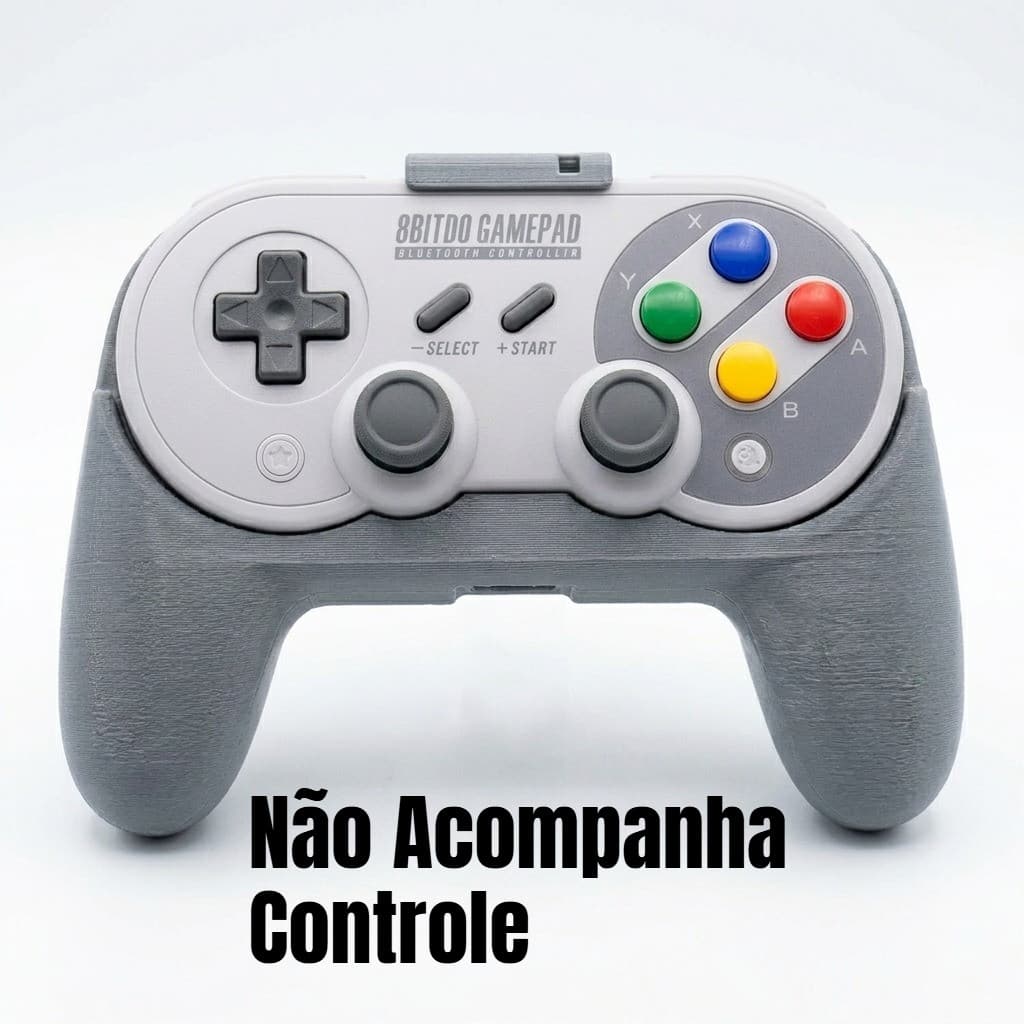 Grip Ergonômico Para Controle 8BitDo SN30 e SN30 Pro Suporte 3D Antiderrapante