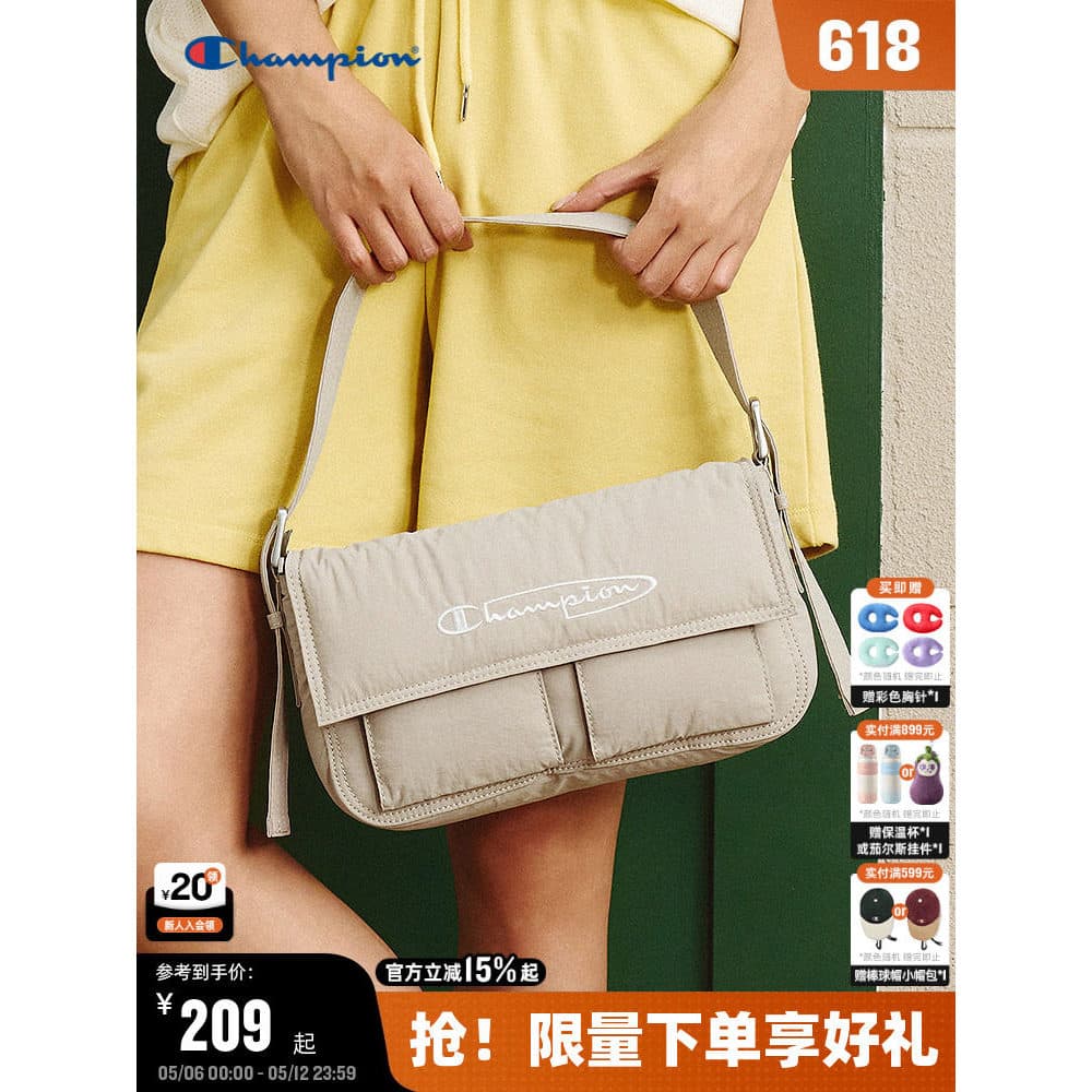 Campeão campeão axilas saco 26 verão novo estilo moda feminina Commuter bolsa de ombro rosa bolsa masculina mochila