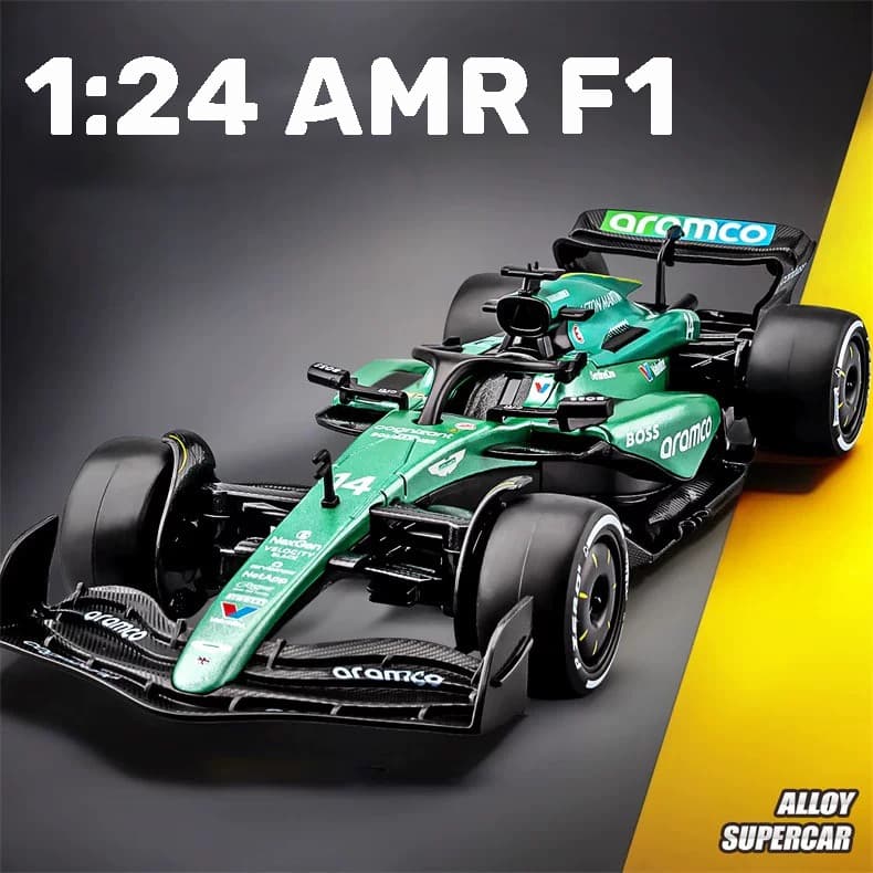 Escala 1 : 24 Fórmula F1 Liga Modelo De Carro Diecast Som Luz Amantes Do Coleção Crianças Presente Aniversário Metal Men