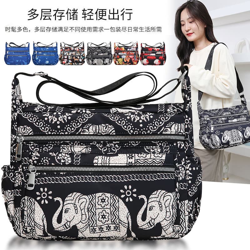 Oxford pano grande capacidade Casual náilon bolsa de ombro senhoras 2024 outono novo estilo lona mãe saco feminino saco