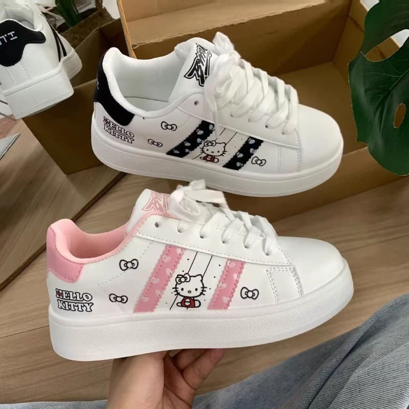Novos Tênis Infantis Fofos de Desenho Animado para Meninas 2026, Tênis Esportivos Antiderrapantes da Hello Kitty para Es