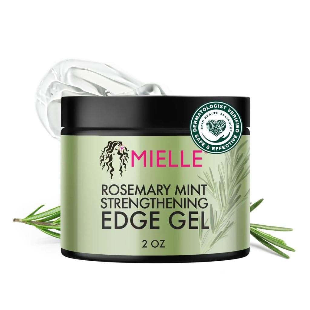 Mielle Organics Gel Fixador de Cabelo e Contornos com Alecrim e Menta - Gel de Fixação Forte para Cabelo e Contornos par