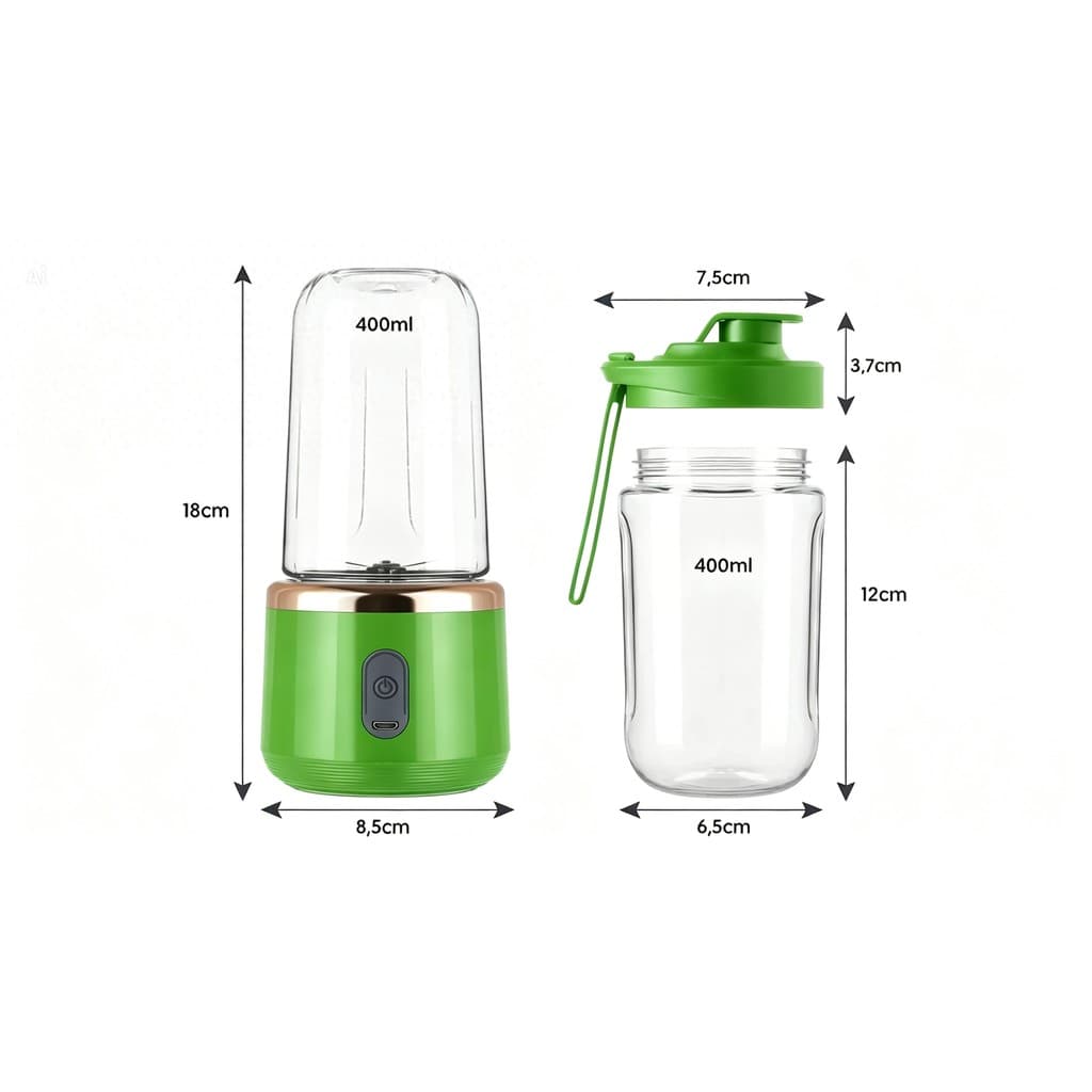 Mini Liquidificador Portátil Recarregável Usb 400ml