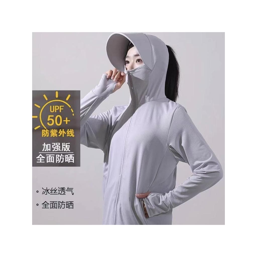 Protetor solar de seda gelo roupas femininas verão 2026 novo estilo à prova de ultravioleta respirável fino ao ar livre