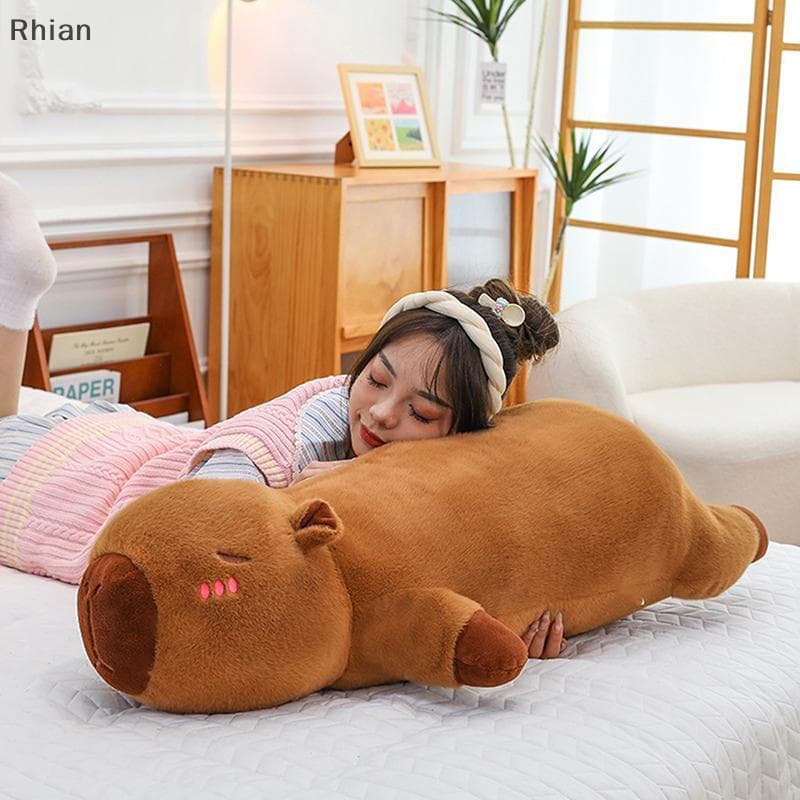 [Rhian] 50/70 Cm Gigante Cartoon Capivara Pelúcia Boneca Criativa Natal Ano Novo Presente De Dia Dos Namorados Decoração
