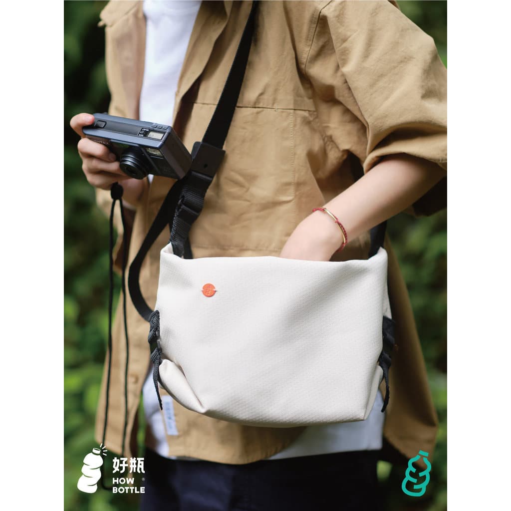 Boa garrafa HowBottle {quadrado pequeno} bolsa de câmera ecologicamente correta Crossbody caminhadas ao ar livre à prova