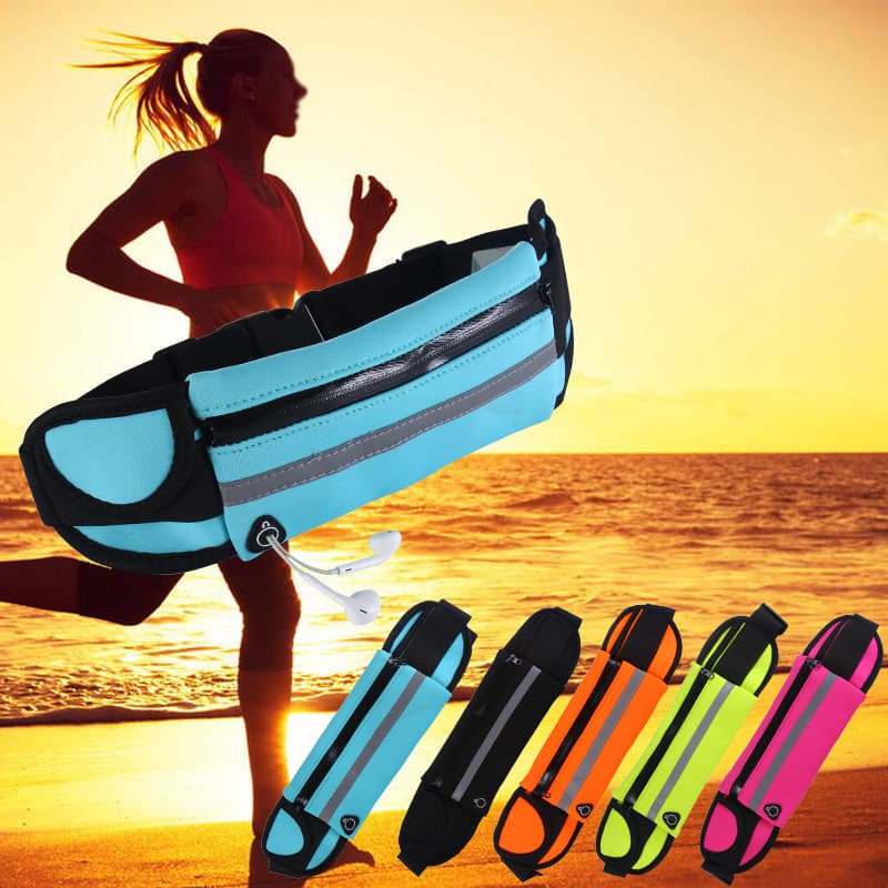 Correndo Maratona Homens Mulheres Aptidão Cintura Impermeável Invisível Bolsa