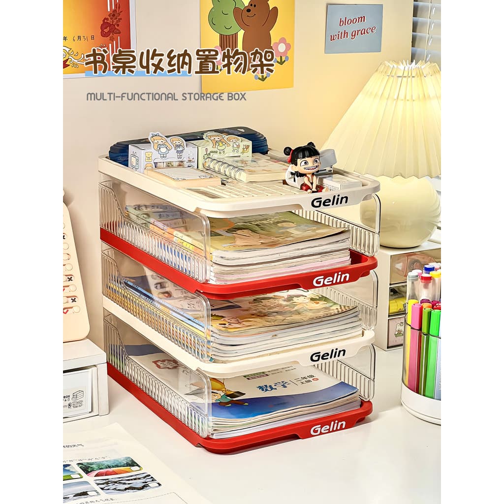 Assunto classificação rack estudante desktop livro rack de armazenamento mesa A4 arquivo organizador artefato em camadas