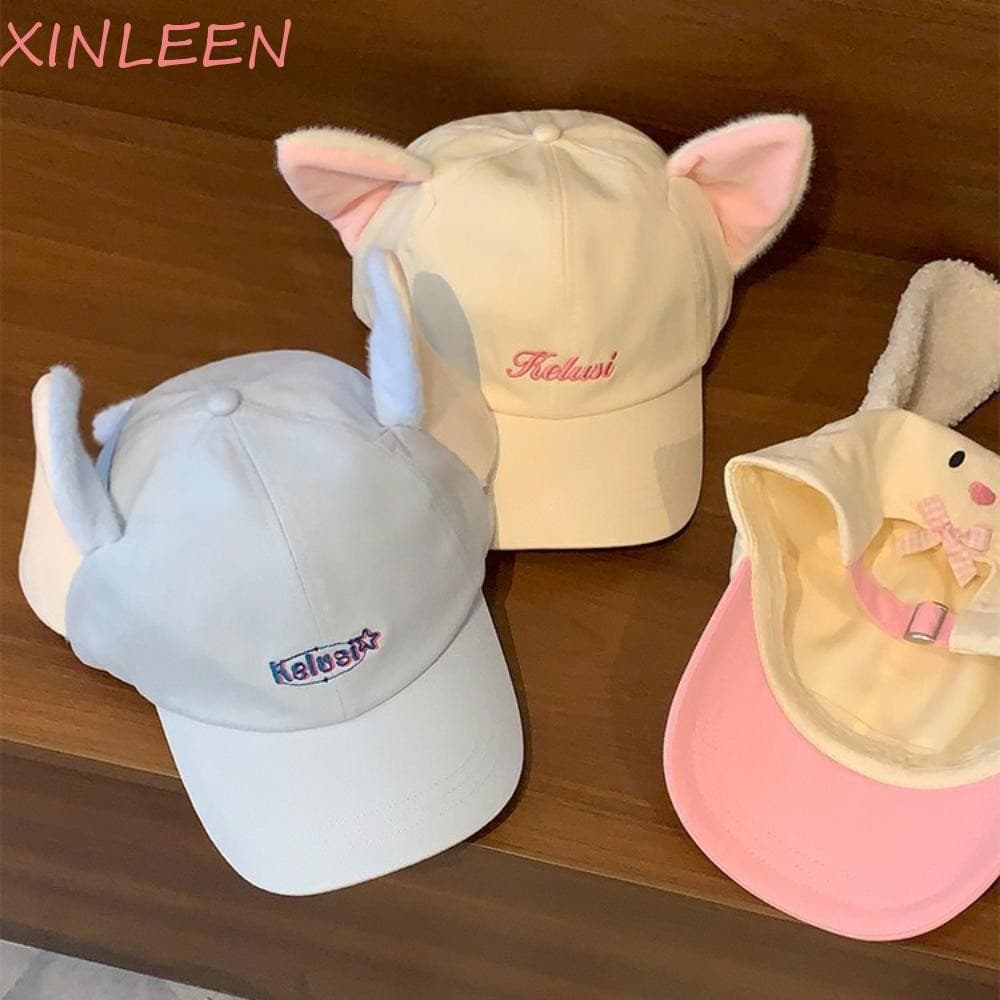 Chapéu De Elefante XINLEEN Com Nariz De Orelhas , Boné De Beisebol Fofo De Gatinho De Pelúcia , Coelho Orelha De Laço E