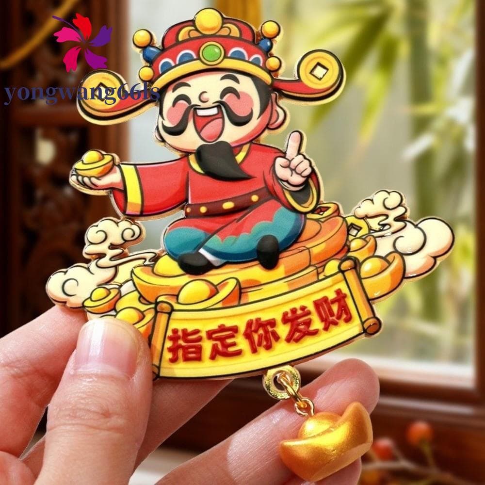 Adesivo De Ano Novo YONGWANG , Ímãs De Geladeira 3D Tradicionais Festivos , Bênção