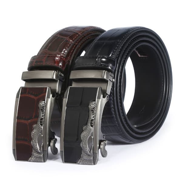 cinto masculino plus size cinto masculino social ❋Vendas diretas da fábrica padrão de crocodilo cinto masculino negócios