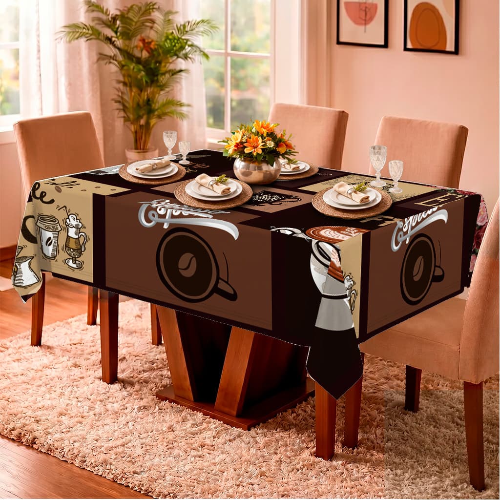 Toalha de Mesa Coffee 12 lugar 3,50 x 1,40