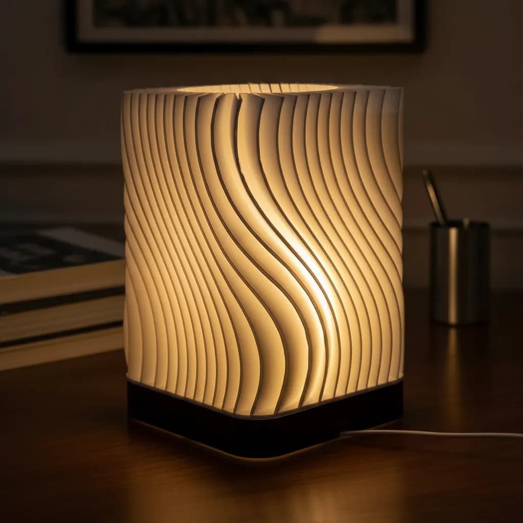 Luminária / Abajur De Mesa Design Moderno Duna